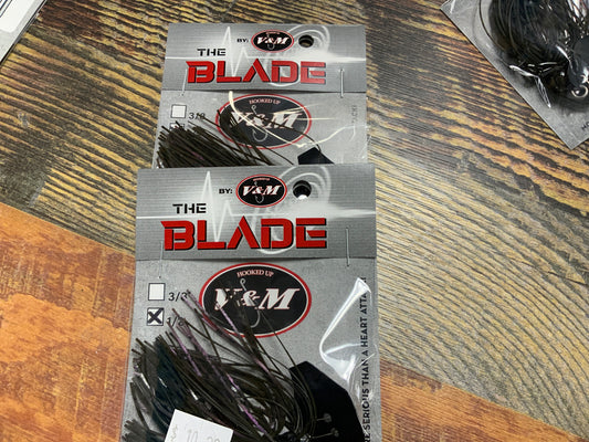 V&M The Blade Jig 1/2 oz. Green Pump/Purple Haze