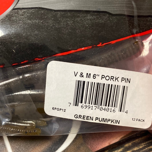 V&M Pork Pin 6" Green Pumpkin