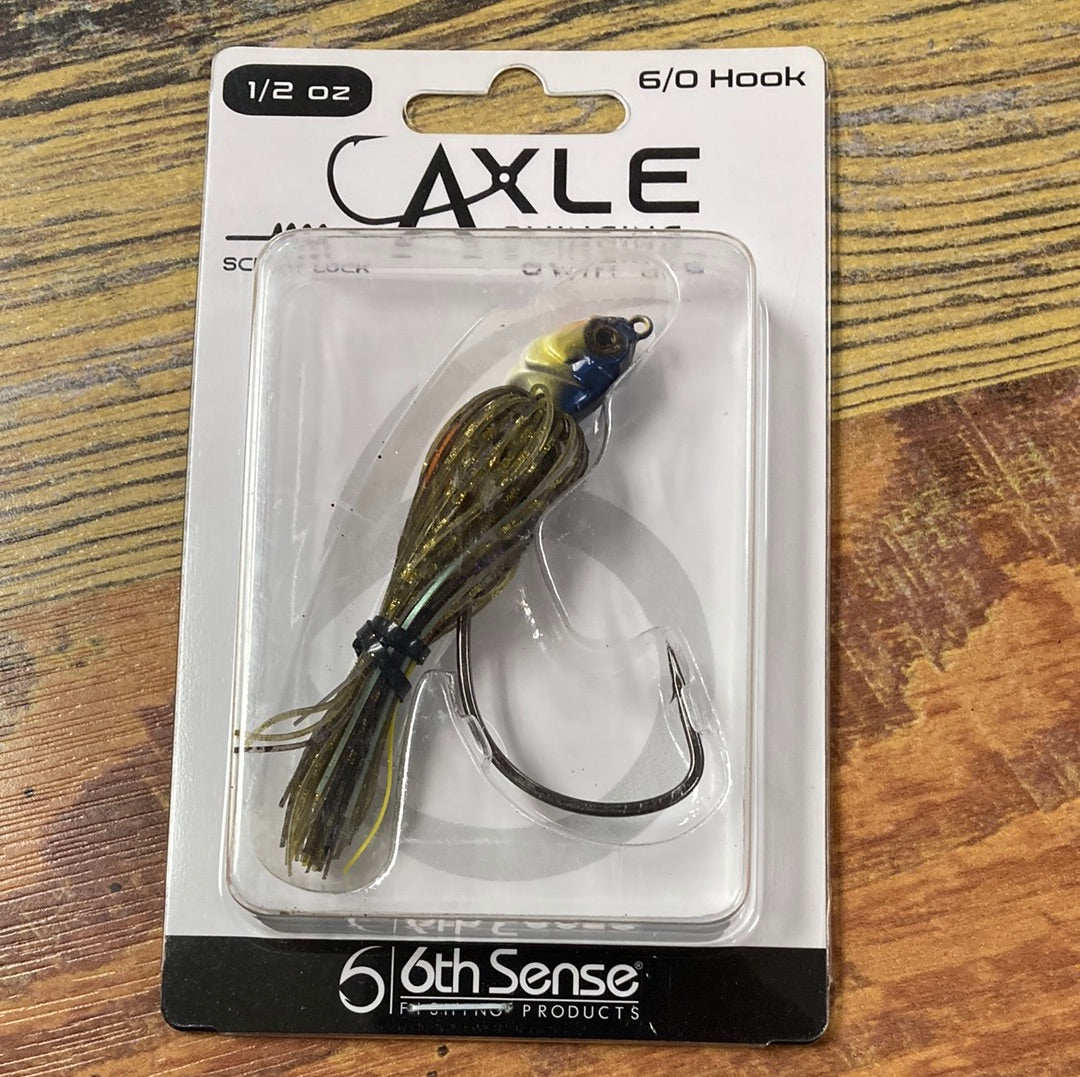 6th Sense Axle Swing Swim Jig 1/2 oz. 6/0 Blue Gill Fire