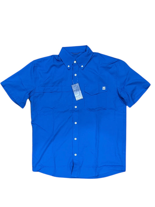 HUK Tidepoint SS Shirt Ocean blue XXL