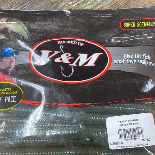 V&M Chopstick 5” Green Pumpkin Blue
