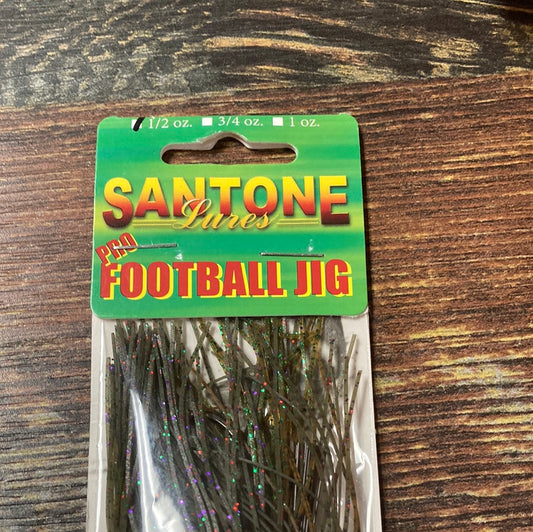 Santone Pro Football Jig 1/2 oz. Bass Candy