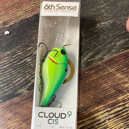 6th Sense Cloud 9 C15 - 1 oz. Blue Treuse Shad