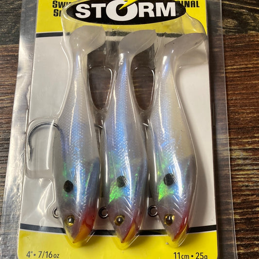 Storm Wild Eye Swim Shad 4" 7/16 oz. Shad Pearl