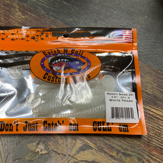 Catch-N-Cull Money Shad Jr. 3.8" White Trash