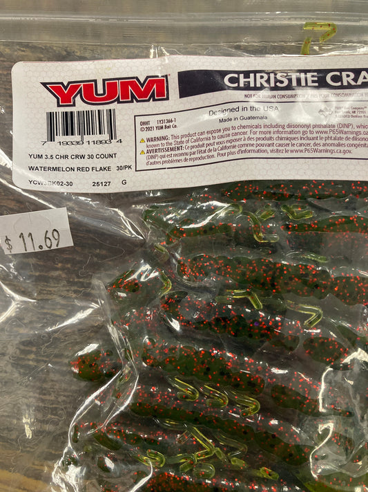 Yum Crisite Craw 3.5 Watermelon Red Flake