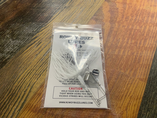 Rowdy Buzz Lures 1/4 oz. White
