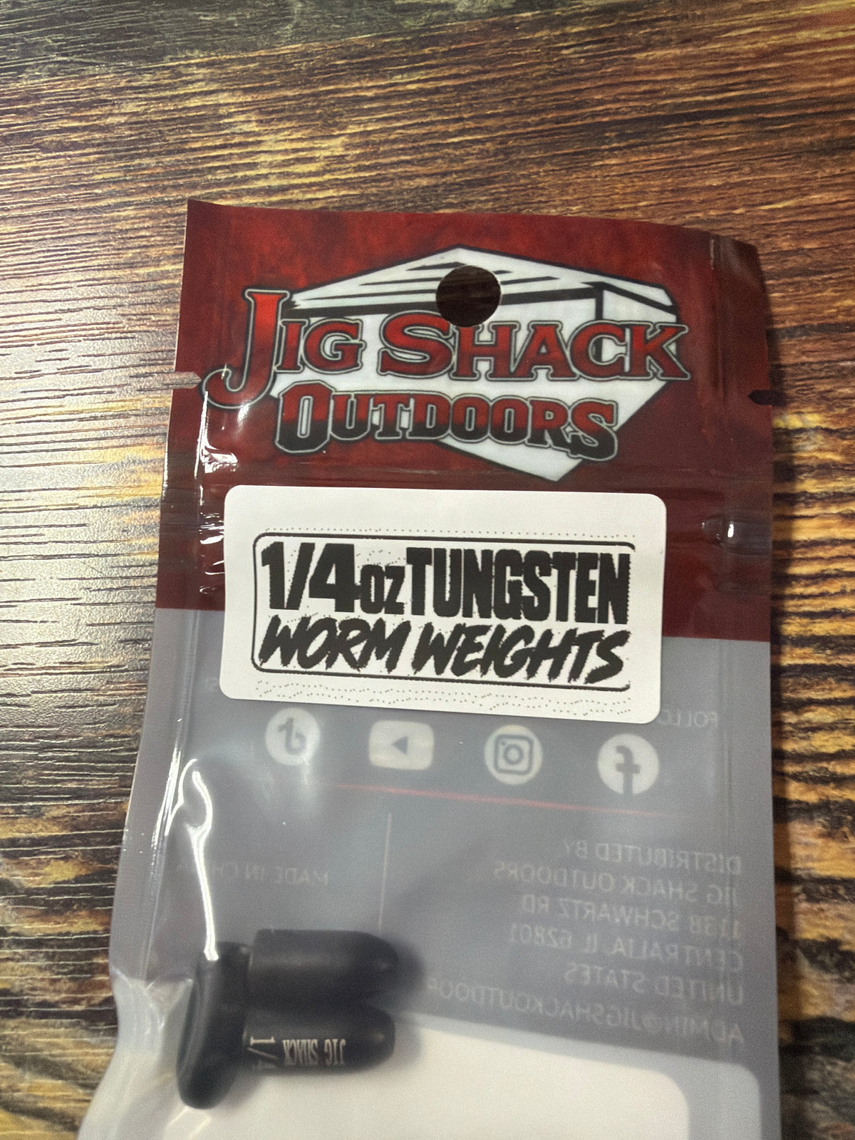 Jig Shack 1/4 oz Tungsten Worm Weights