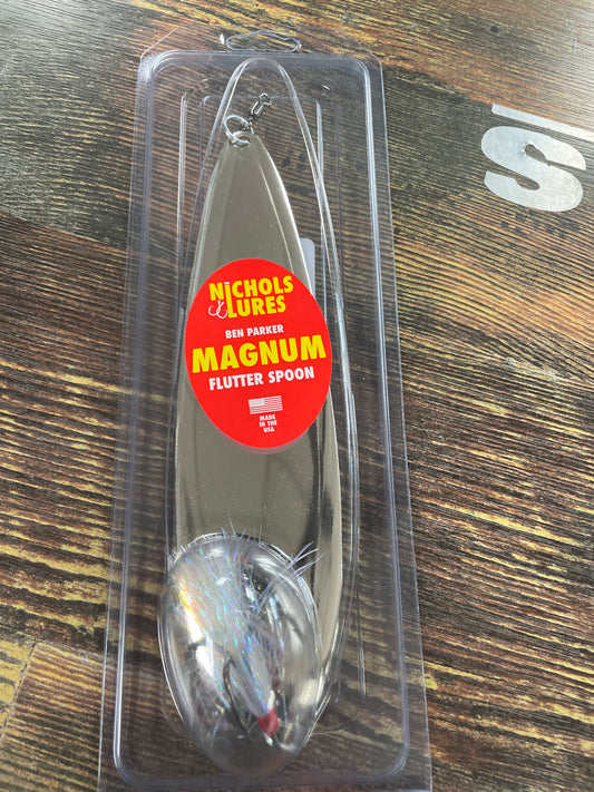 Nichols Flutter Spoon 3.5 oz. 8” Silver Chrome