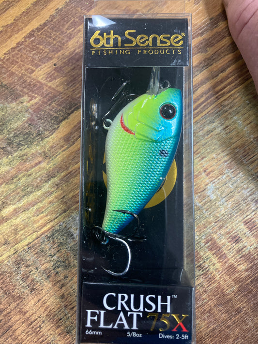 6th Sense Crush Flat 75X Blue Treuse Shad