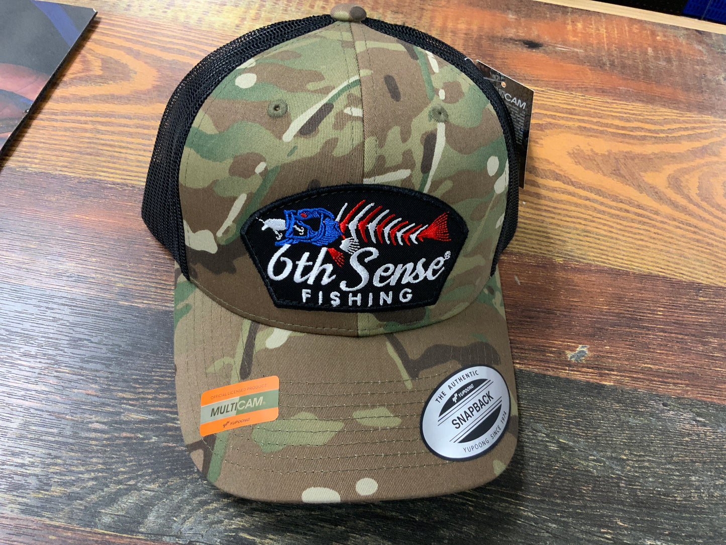 6th Sense Hat Camo American Bone Fish