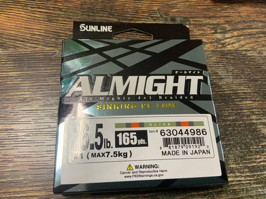 Sunline Almight Braid 16.5 lb. 165 yd - Olive Camo