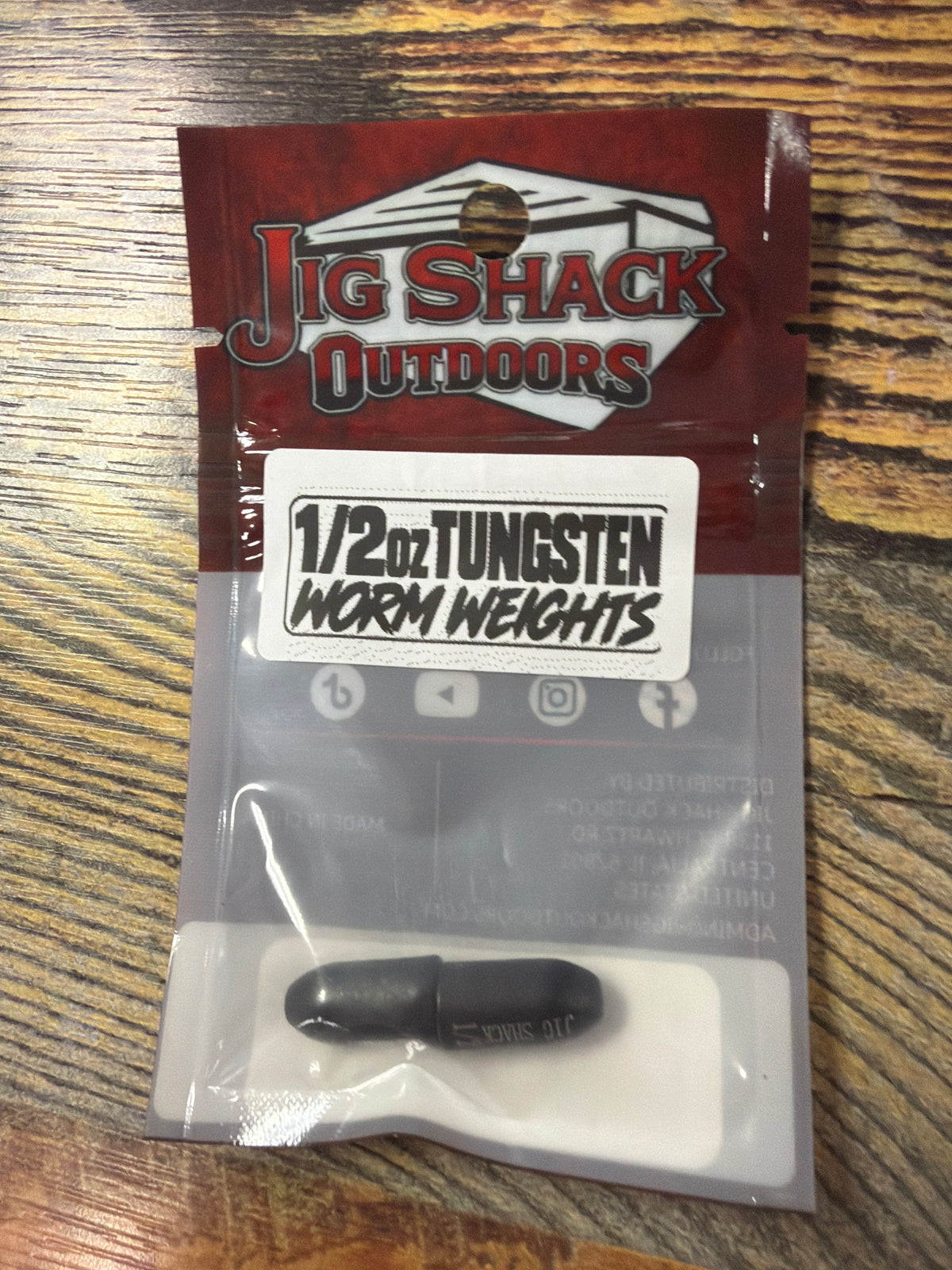 Jig Shack 1/2 oz Tungsten Worm Weights