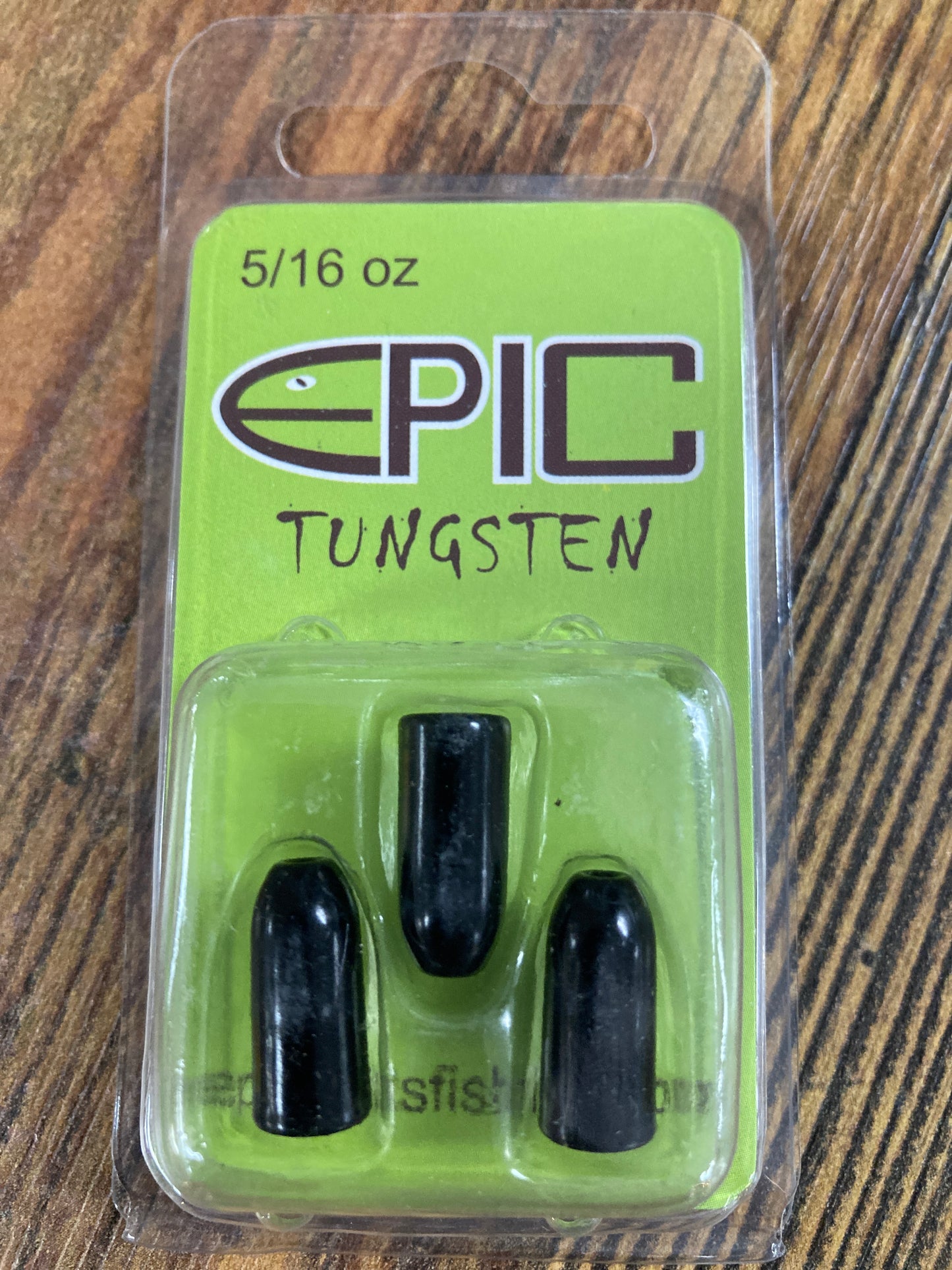 EPIC Tungsten Worm Weight 5/16 oz.  Black