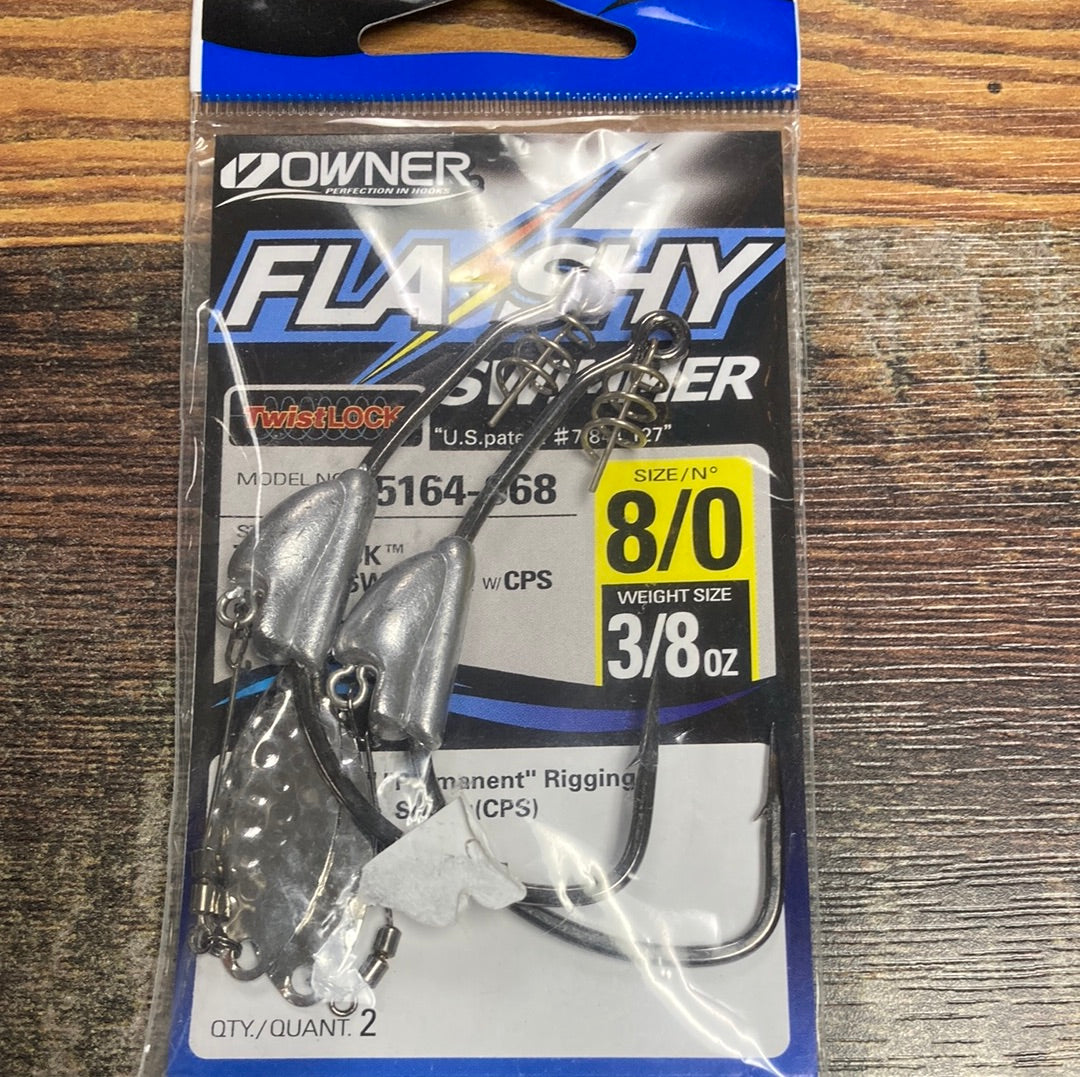Owner Flashy Swimmer 3/8oz. 8/0 Chrome Black