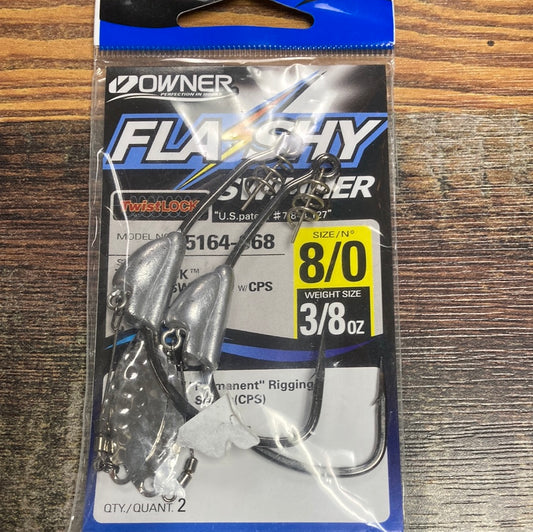 Owner Flashy Swimmer 3/8oz. 8/0 Chrome Black