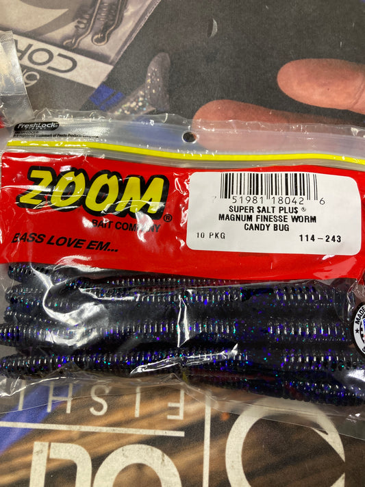 Zoom Mag Finesse Worm - Candy Bug