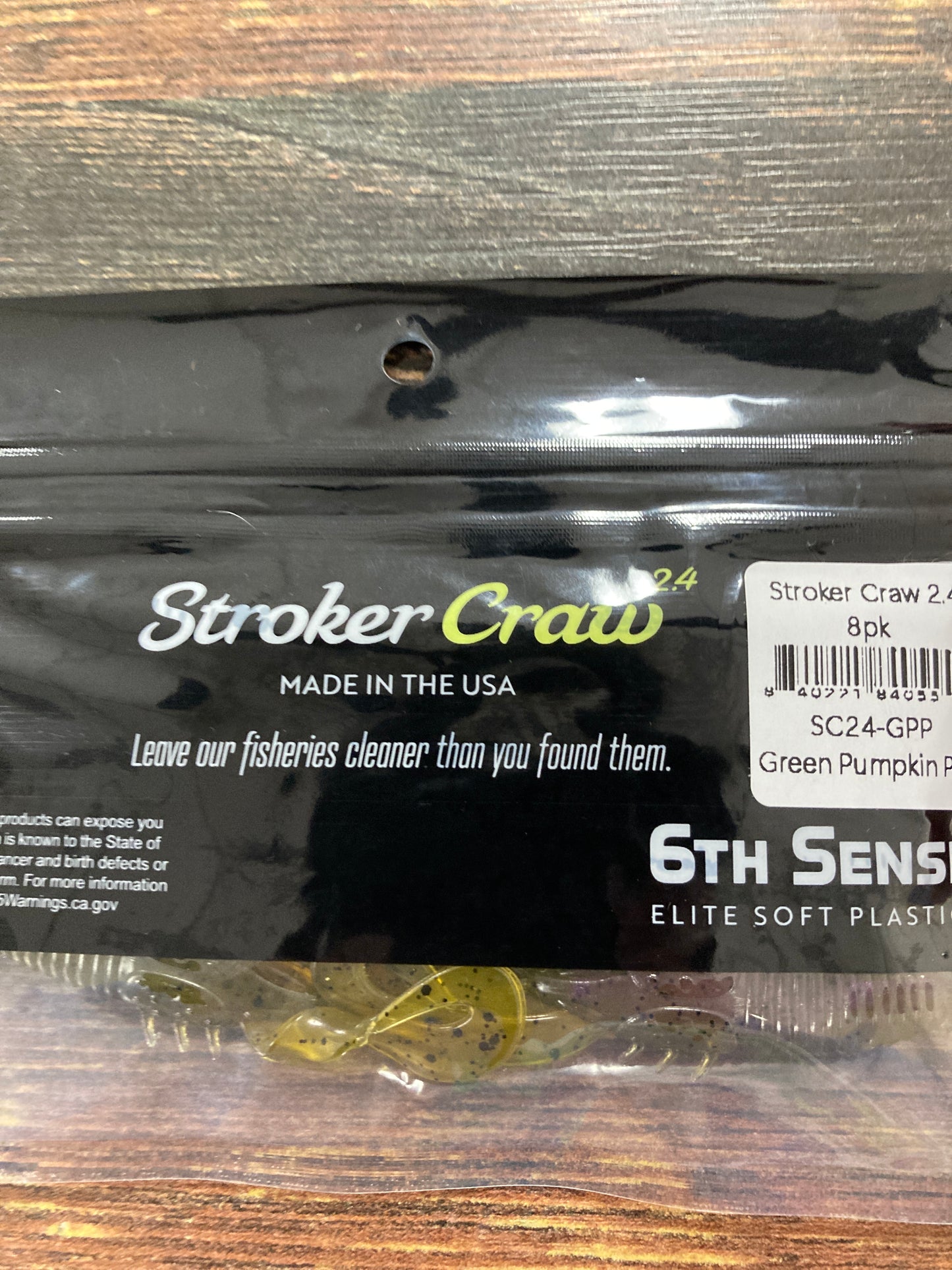 6th Sense Stroker Craw 2.4 Green Pumpkin Pro