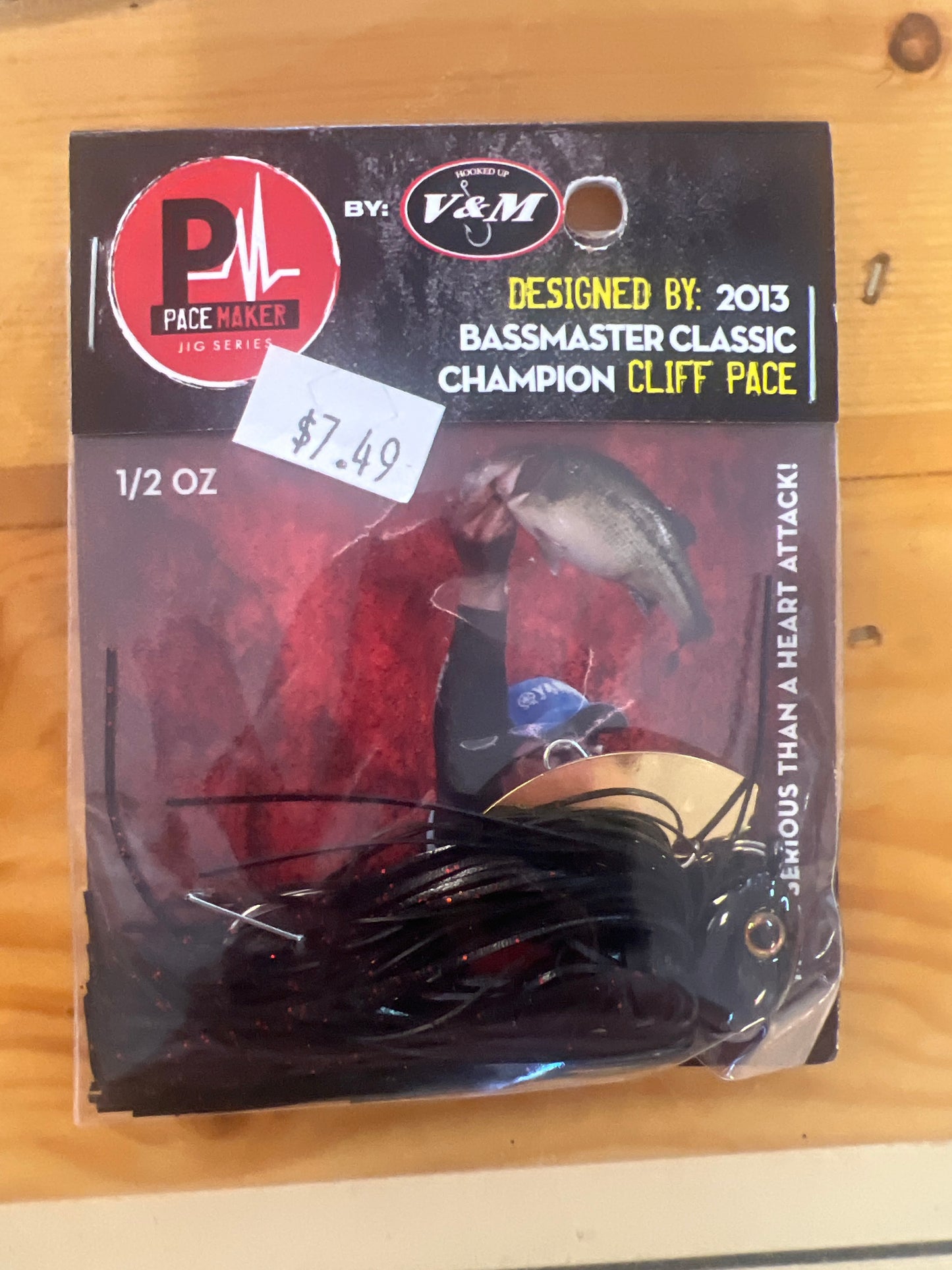 V&M Pacemaker Lightning 1/2 oz. Black Red Scale