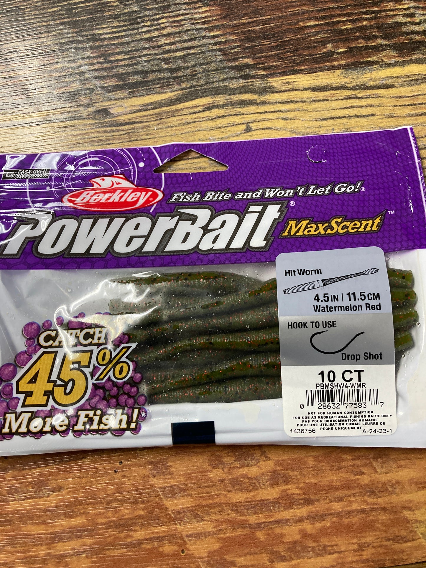 Berkley Max Scent Hit Worm 4.5” Watermelon Red