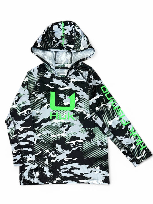 HUK Icon KC Printed Hoodie - Green YXL