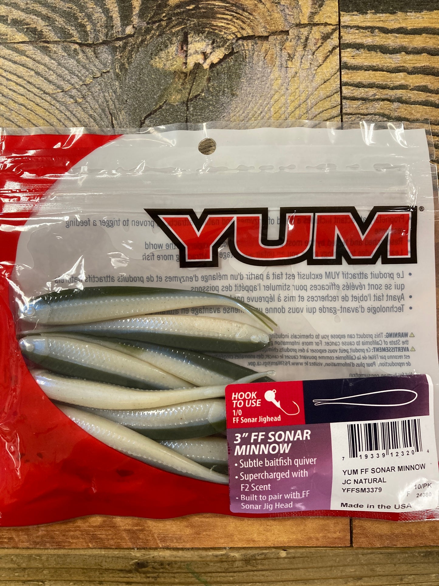 Yum 3” FF Sonar Minnow - Natural
