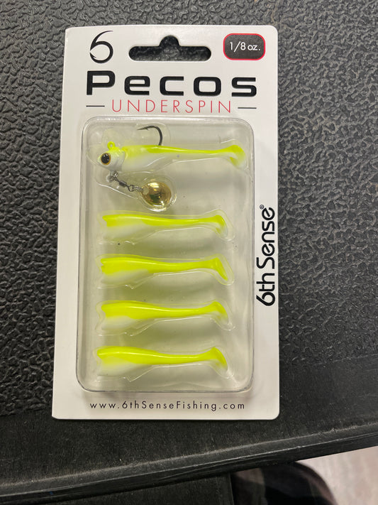 6th Sense Pecos Underspin 1/8 oz. Chartreuse Minnow