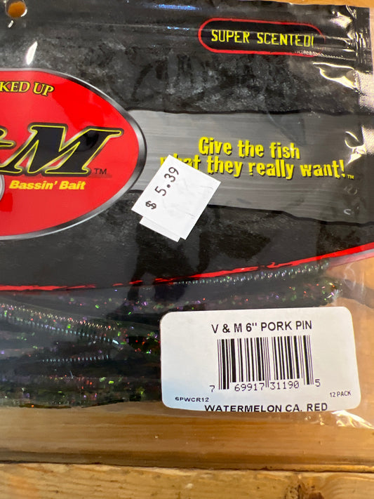 V&M Pork Pin 6” Watermelon Ca. Red