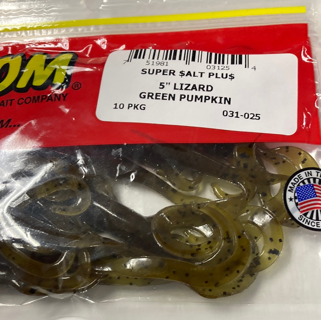 Zoom 5” Lizard - Green Pumpkin