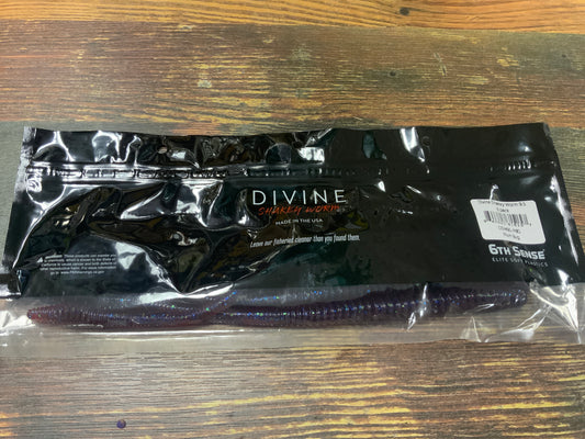 6th Sense Divine Shakey Worm 9.5" Plum Bug