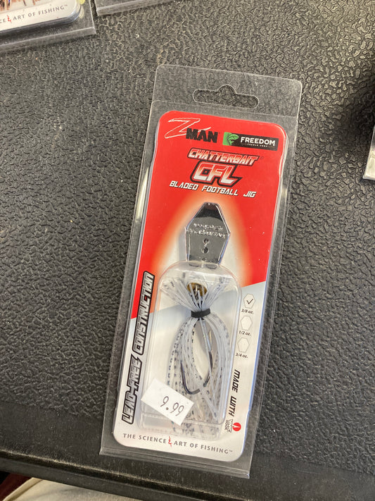 Z Man CFL Chatterbait Blade Fball Jig 3/8 oz. Threadfin