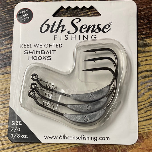 6th Sense Keel Swimbait Hooks 3/8 oz. 7/0