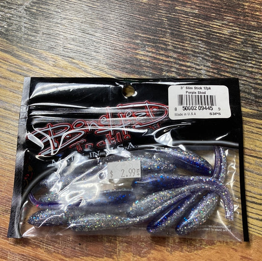 Bone Head Slim Stick 3" Purple Shad