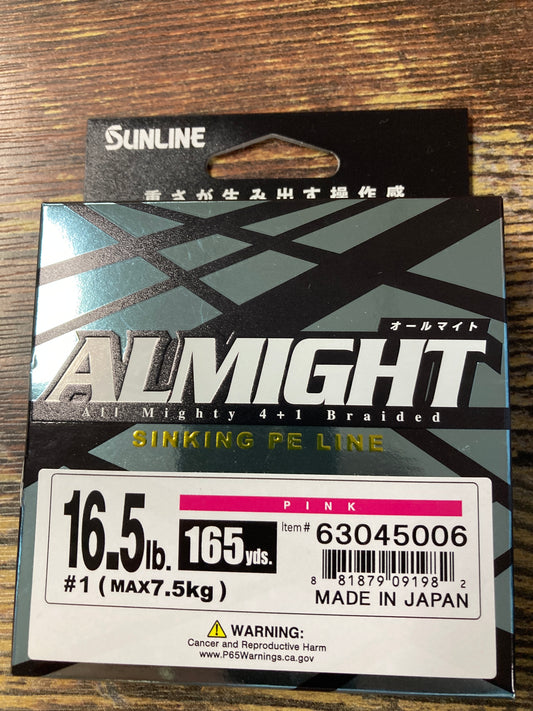 Sunline Almight Braid 16 lb. 165 yd Pink