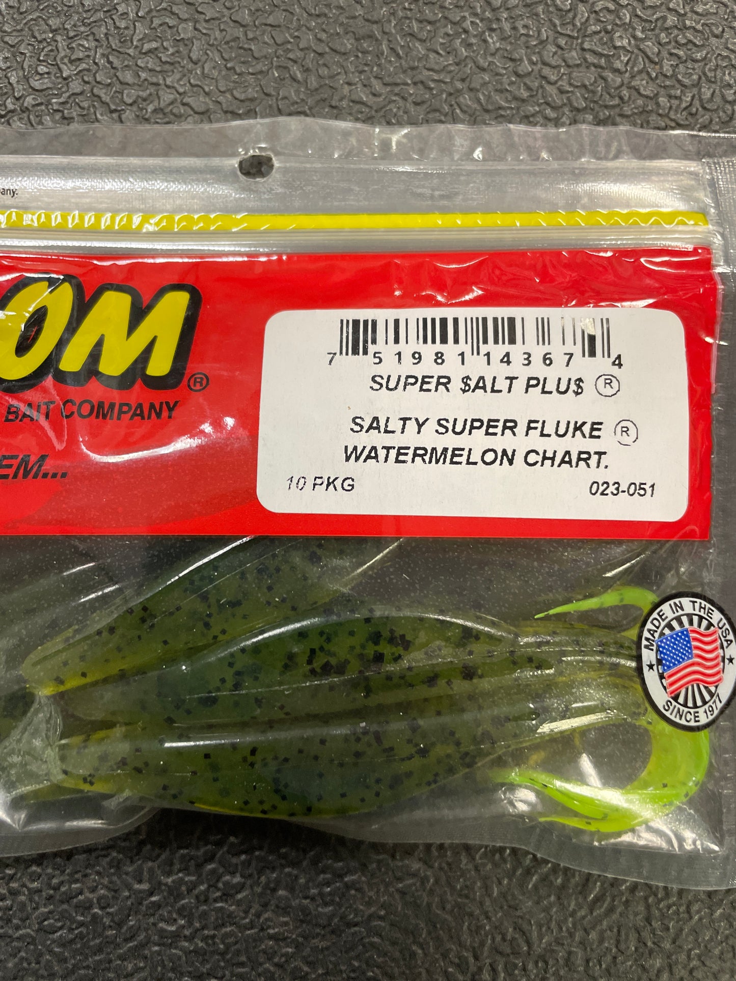 Zoom Super Fluke - Watermelon/Chartreuse