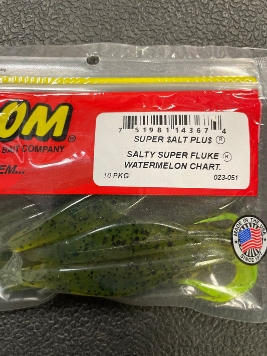 Zoom Super Fluke - Watermelon/Chartreuse