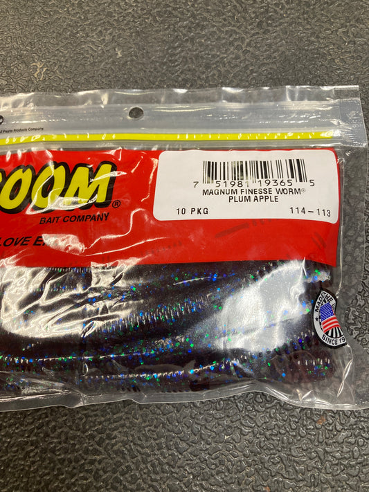Zoom Mag Finesse Worm - Plum Apple