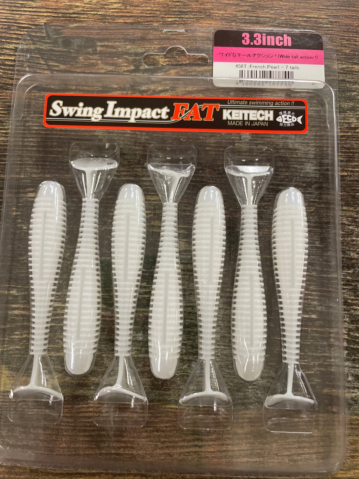 Keitech Fat Swing Impact 3.3" French Pearl