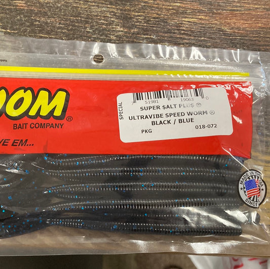 Zoom UV Speed Worm - Black/Blue