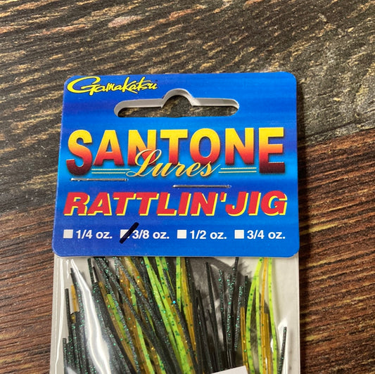 Santone 3/8 oz Rattlin jig Mexican Heather