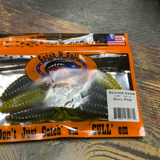 Catch-N-Cull Beaver Craw 4.25” Bullfrog