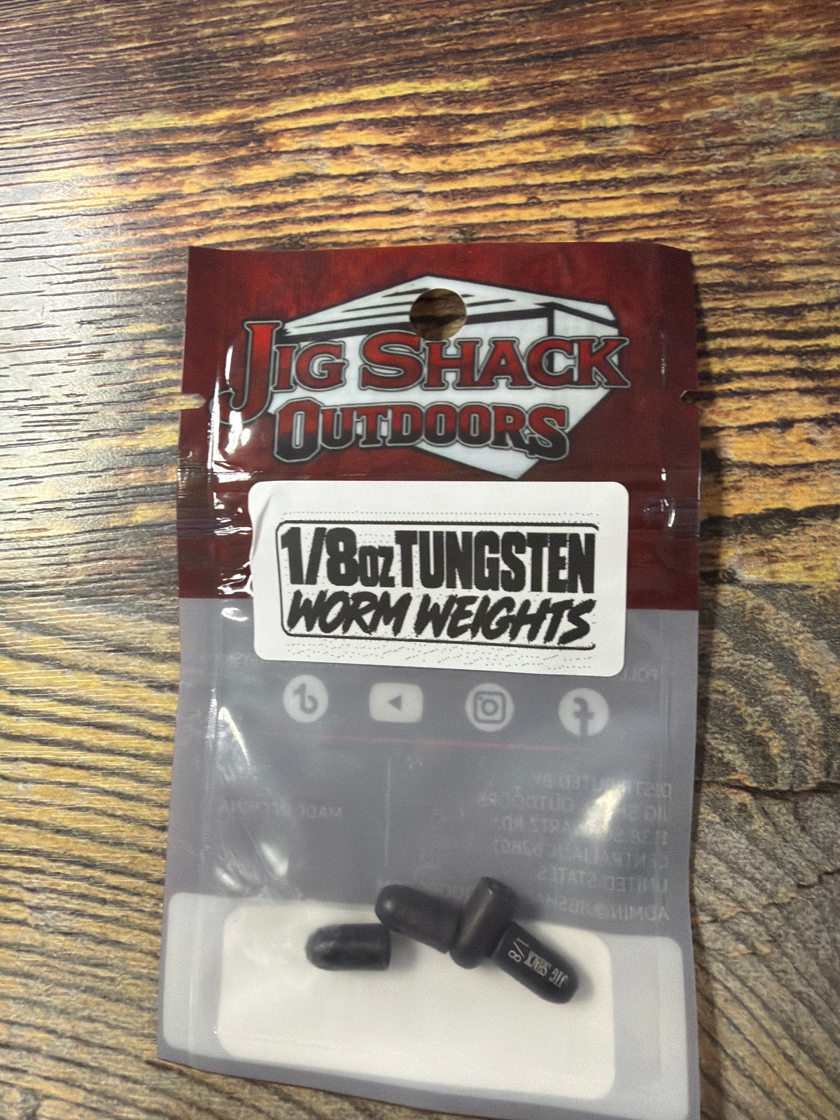 Jig Shack 1/8 oz Tungsten Worm Weights