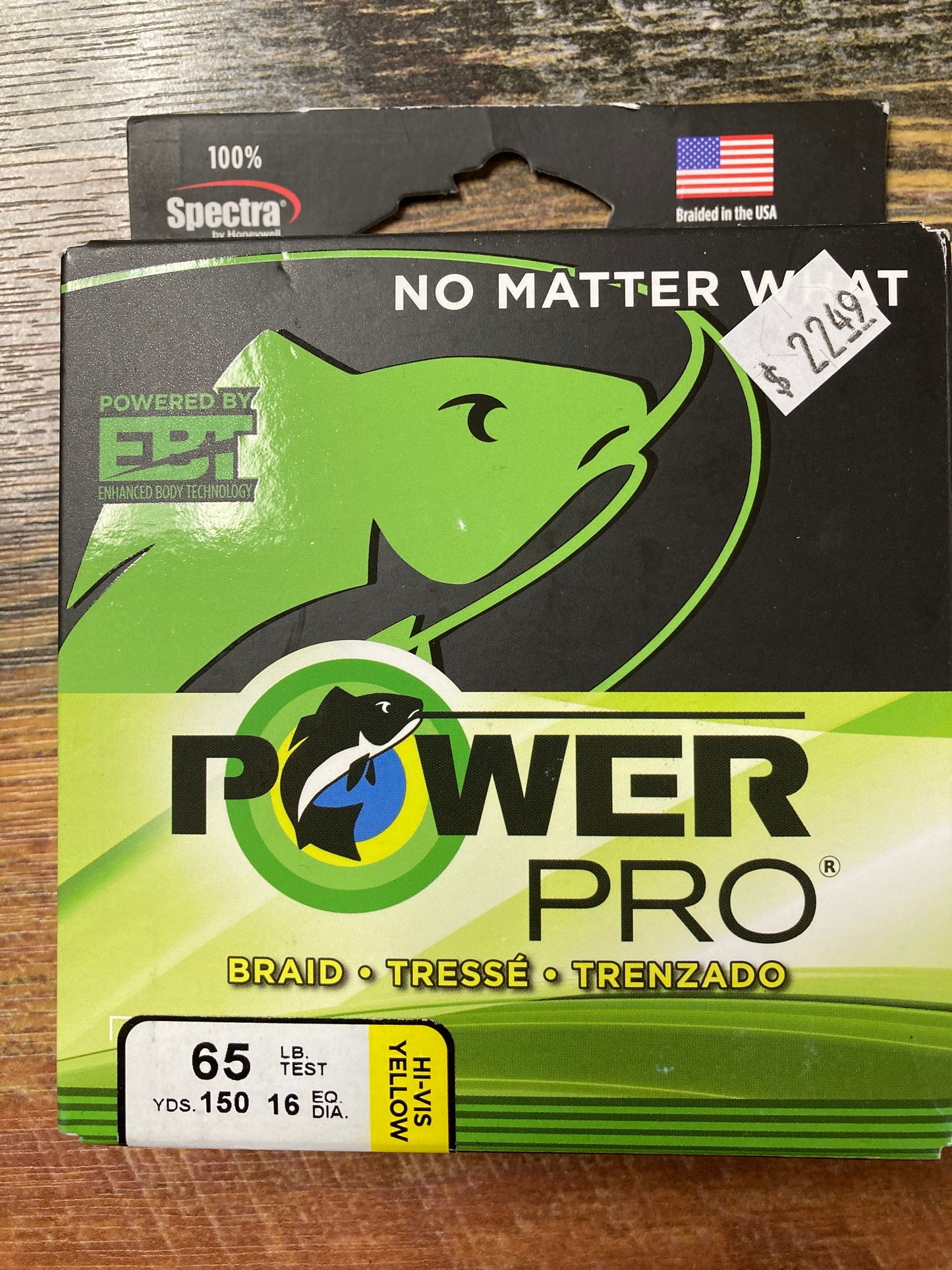 Power Pro Braid 65lbs. 150 yd HI VIS Yellow