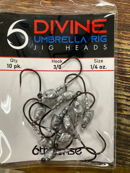 6th Sense Divine Umbrella Jig Head 1/4 oz. 3/0 Raw