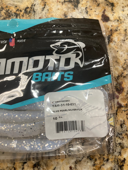 Yamamoto SwimSenko 5” Blue Pearl/Large Silver Flake