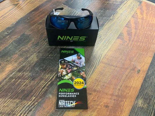 NINES Polarized Perfected Apache Matte Black Deep Blue Mirror/Gray