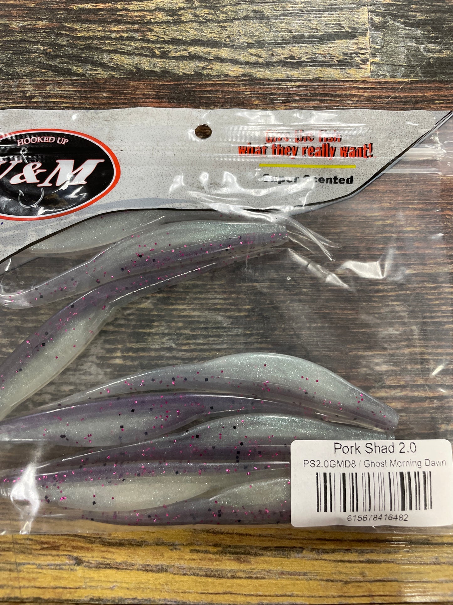 V&M Pork Shad Ghost Morning Dawn