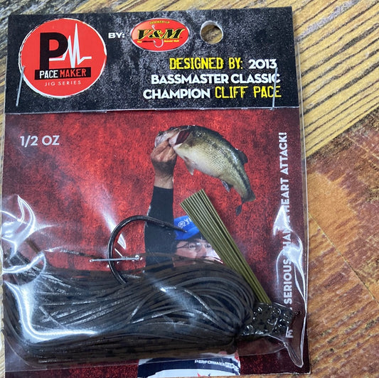V&M Pacemaker Flippin Jig 1/2 oz. Green Pumpkin