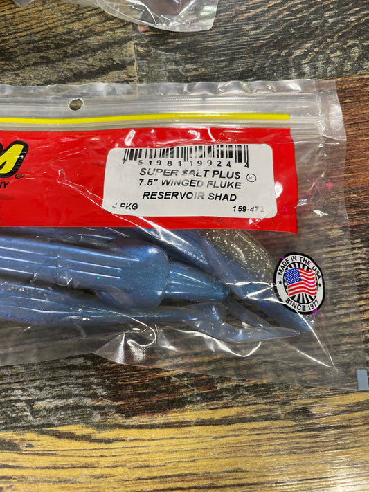 Zoom Winged Fluke 7.5” Reservoir Shad