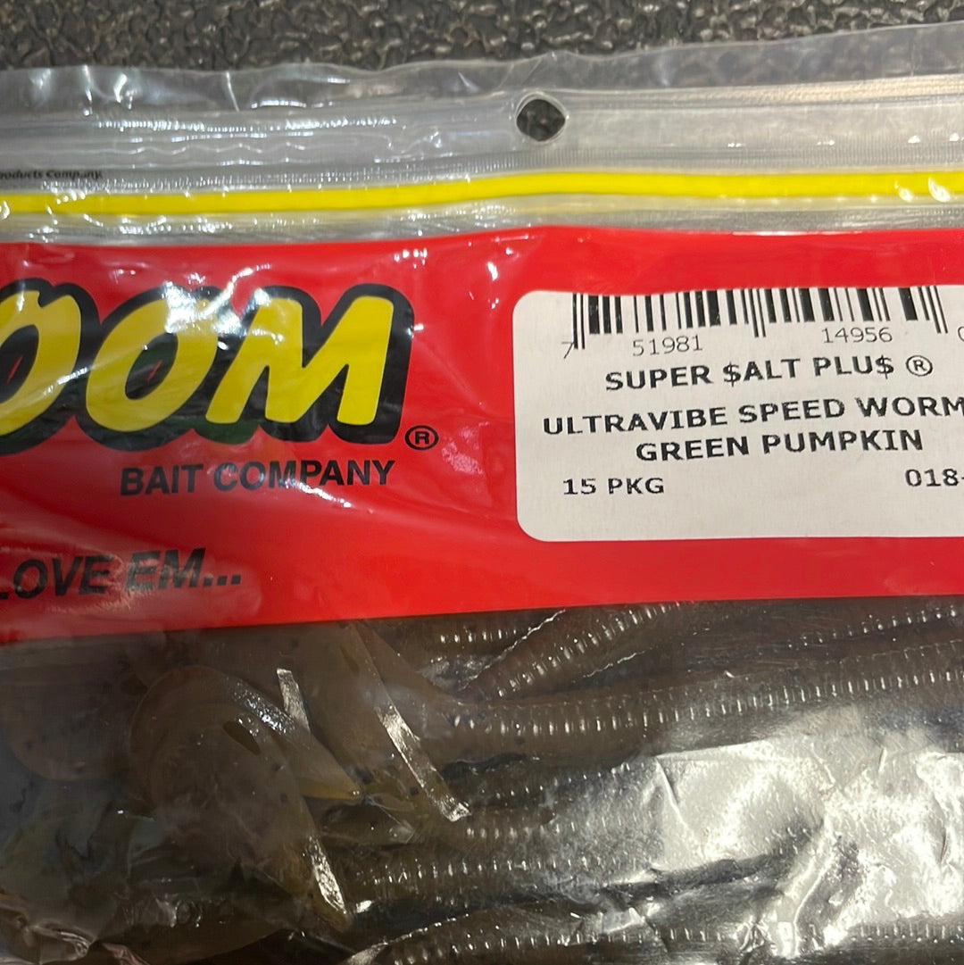 Zoom U-V Speed Worm - Green Pumpkin